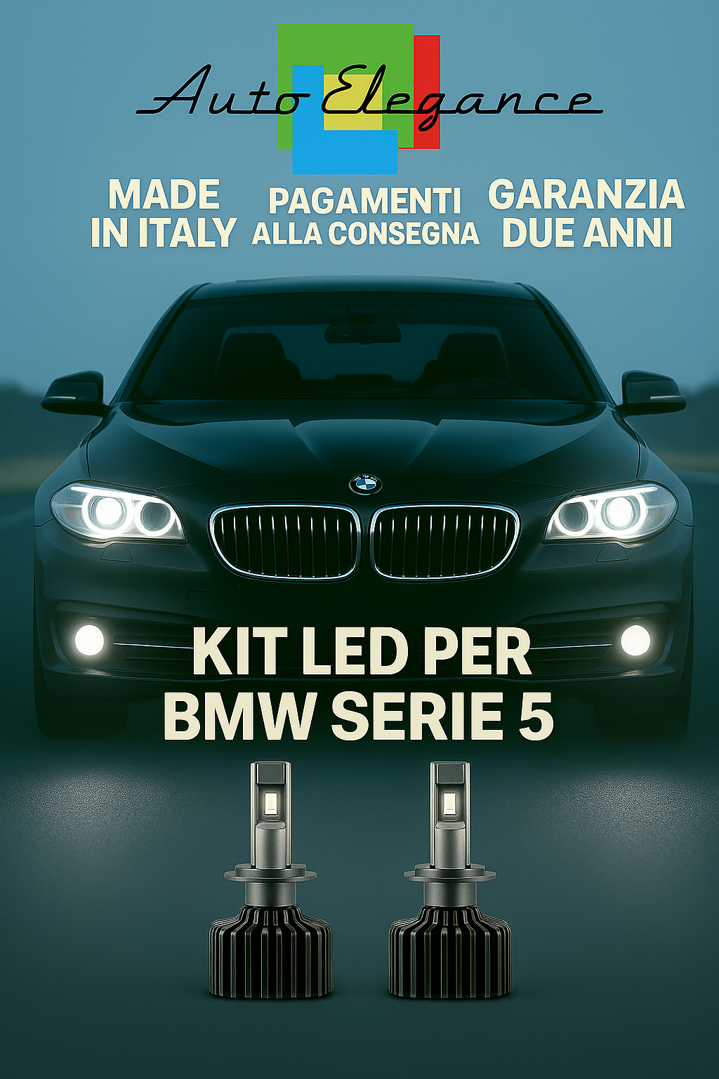 🔥 KIT LED D1S 6000K BIANCO CANBUS Anabbaglianti per BMW Serie 5 🔥