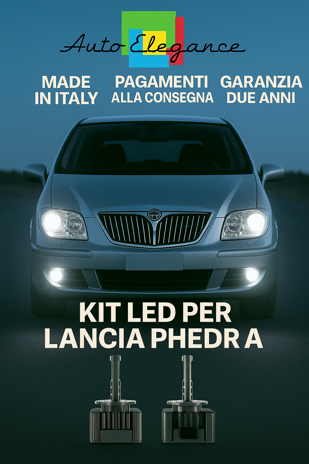 🔥 KIT LED D1S 6000K BIANCO Anabbaglianti + Fendinebbia per Lancia Phedra 🔥