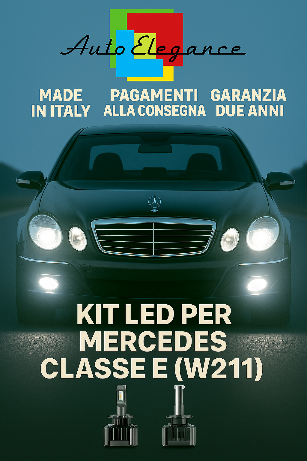 🔥 KIT LED D1S 6000K BIANCO CANBUS Anabbaglianti per Mercedes Classe E W211 🔥