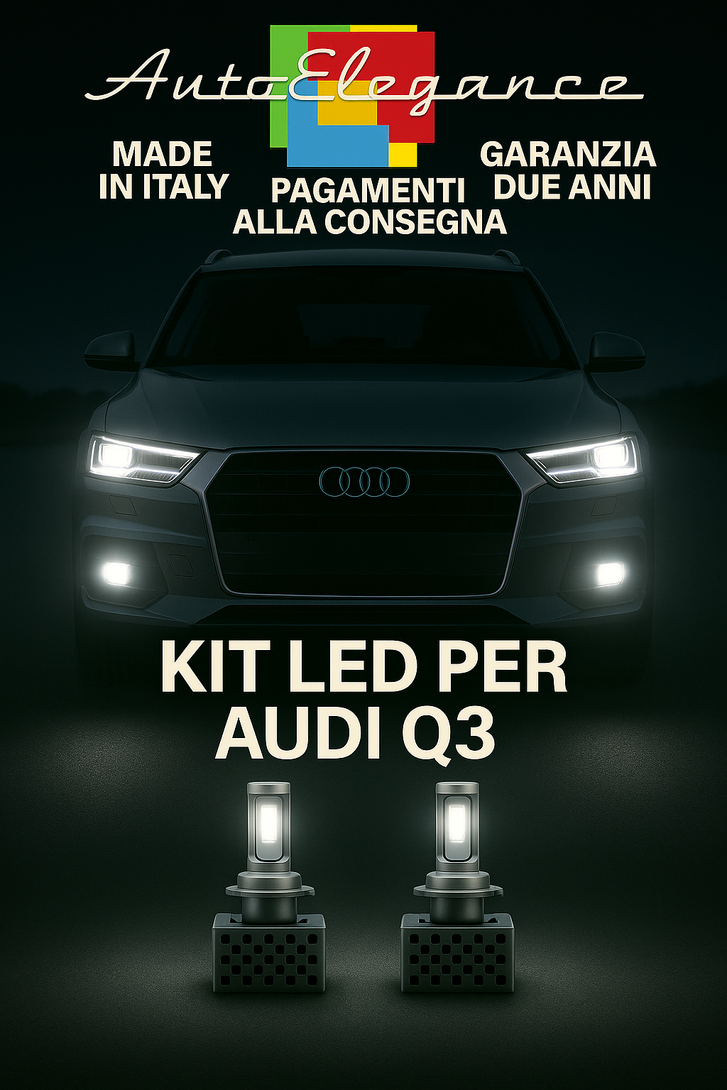 🔥KIT LED D3S 6000K Anabbaglianti + Fendinebbia per Audi Q3 | Bianco CANBUS🔥 (Copia)