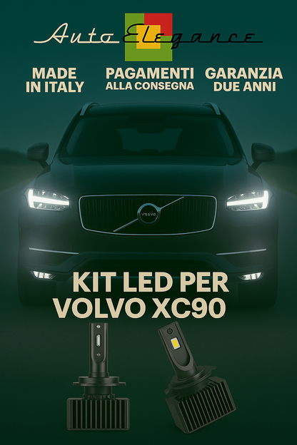 🔥 KIT LED D1S 6000K BIANCO Anabbaglianti + Fendinebbia per Volvo XC90 🔥