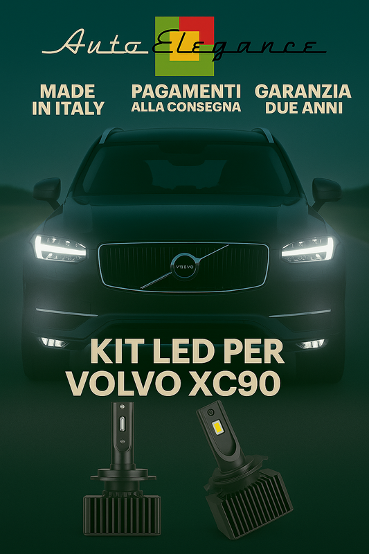 🔥 KIT LED D1S 6000K BIANCO Anabbaglianti + Fendinebbia per Volvo XC90 🔥