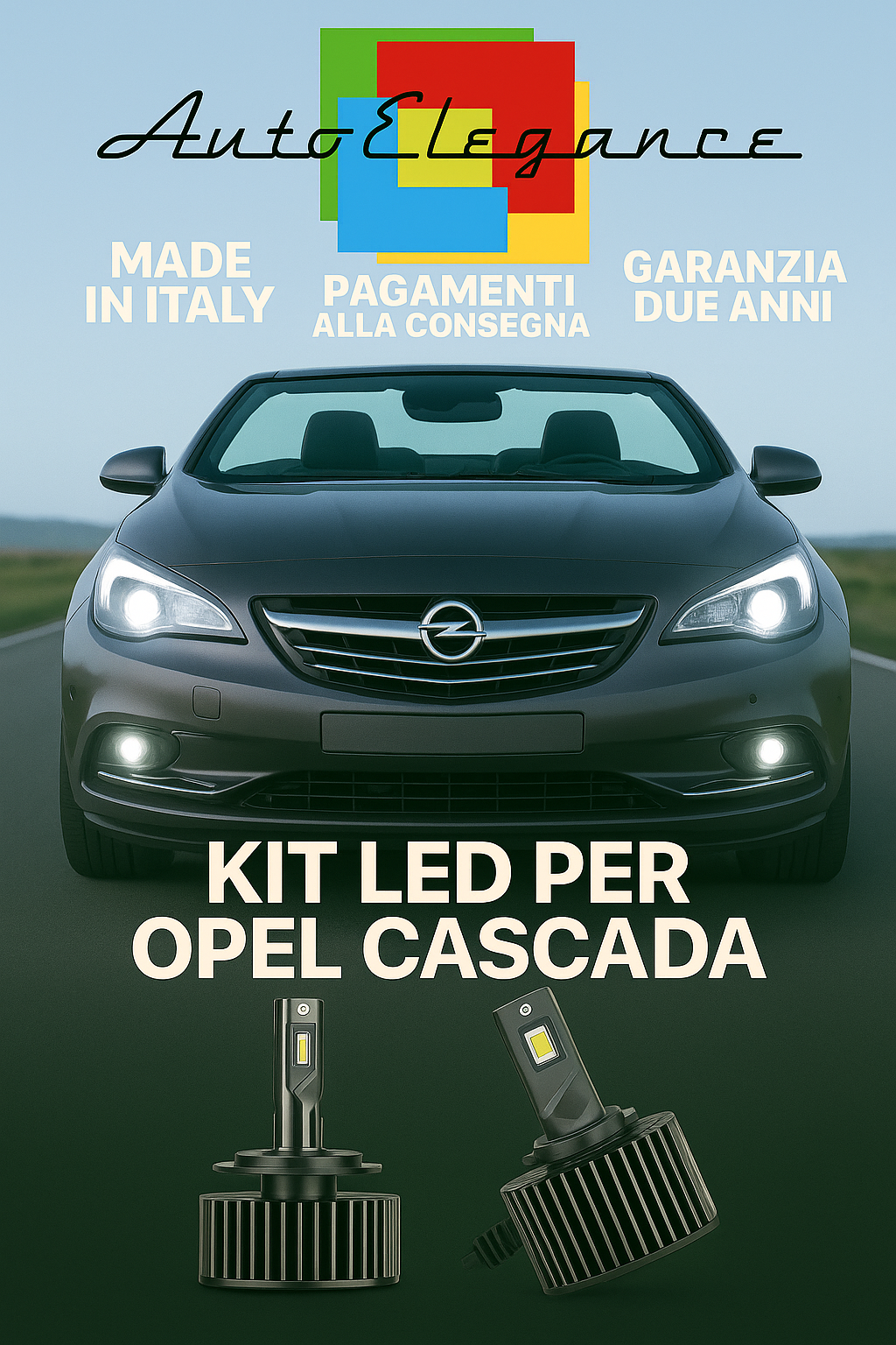 🔥 KIT LED D1S 6000K BIANCO CANBUS Anabbaglianti per Opel Cascada 🔥