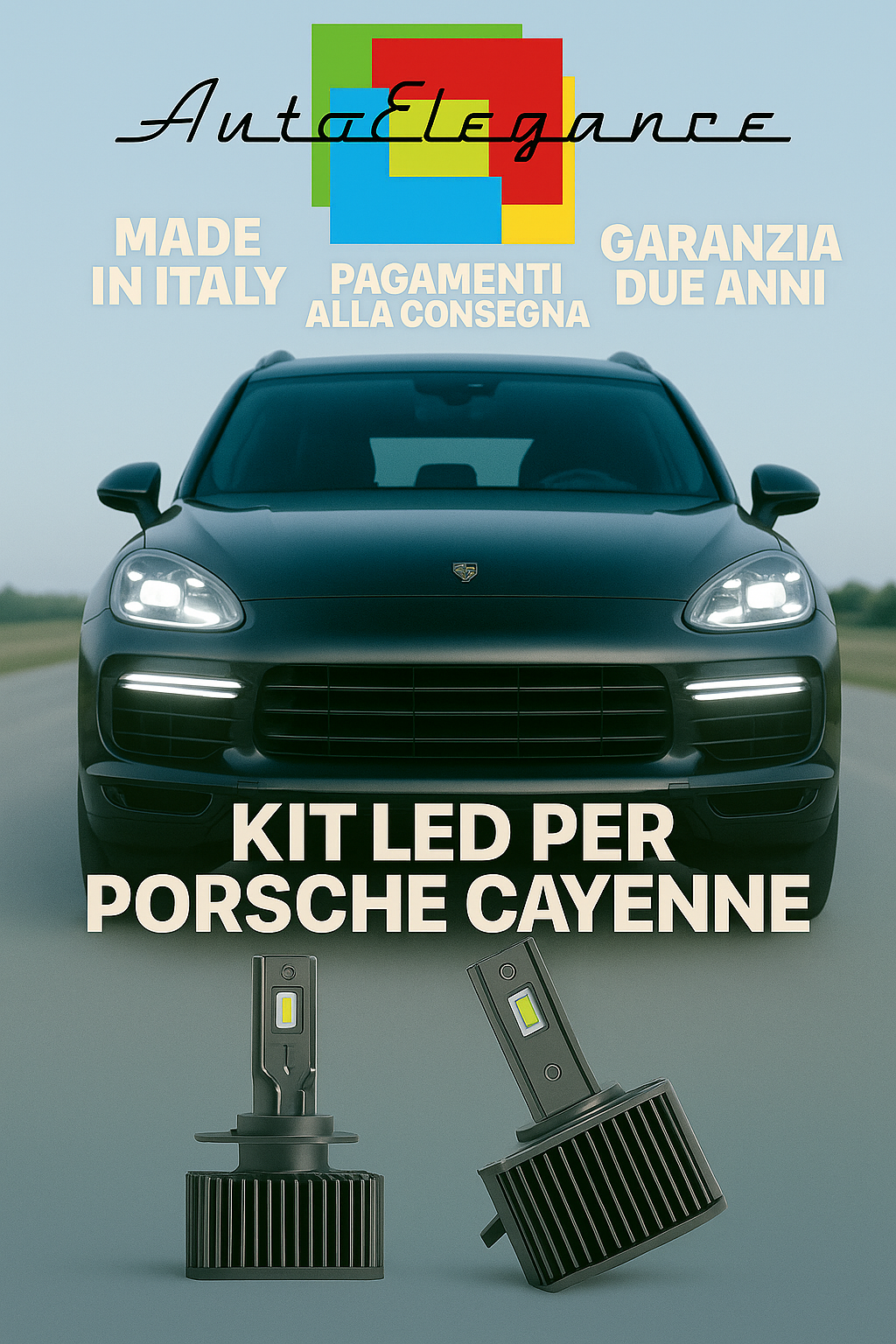 🔥 KIT LED D1S 6000K BIANCO Anabbaglianti + Fendinebbia per Porsche Cayenne 🔥