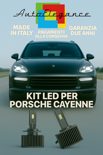 🔥 KIT LED D1S 6000K BIANCO Anabbaglianti + Fendinebbia per Porsche Cayenne 🔥