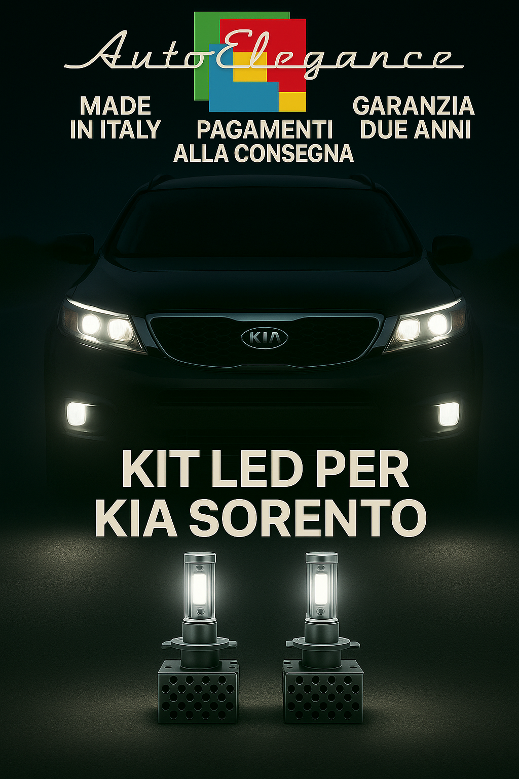 🔥KIT LED D3S 6000K Anabbaglianti + Fendinebbia per Kia Sorento MK2 🔥