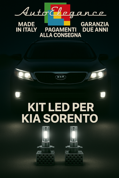 🔥KIT LED D3S 6000K Anabbaglianti + Fendinebbia per Kia Sorento MK2 🔥
