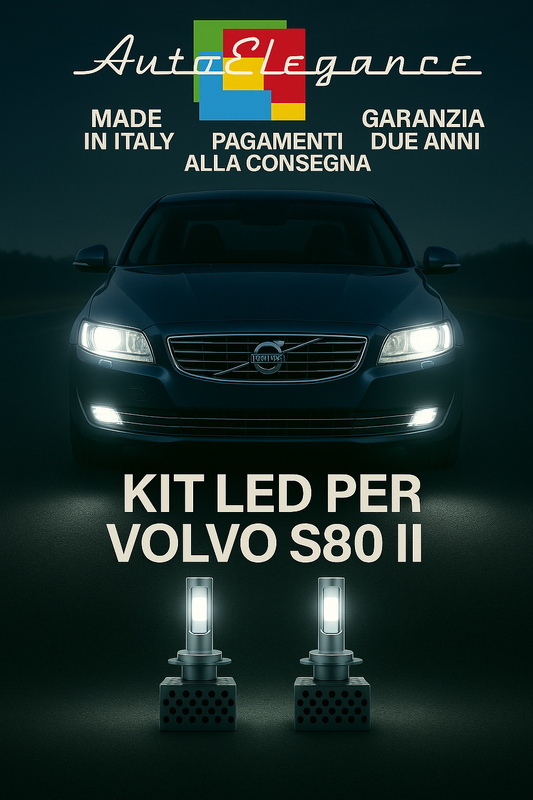 🔥KIT LED D1S 6000K Anabbaglianti + Fendinebbia per Volvo S80 II 🔥