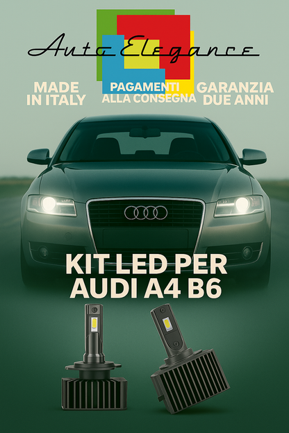 🔥 KIT LED D1S 6000K BIANCO CANBUS Anabbaglianti per Audi A4 B6 🔥