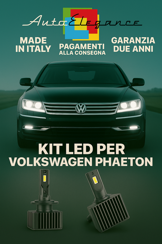 🔥 KIT LED D3S 6000K BIANCO Anabbaglianti + Fendinebbia per VW Phaeton 🔥