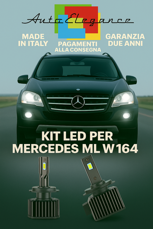 🔥 KIT LED D1S 6000K BIANCO Anabbaglianti + Fendinebbia per Mercedes ML W164 🔥