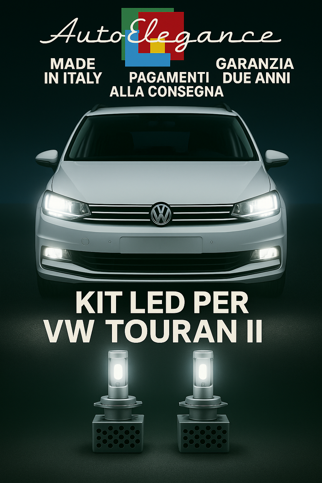 🔥KIT LED D1S 6000K Anabbaglianti + Fendinebbia per VW Touran II 🔥 (Copia)