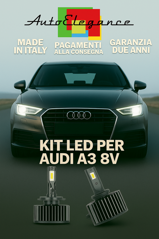 🔥 KIT LED D3S 6000K BIANCO CANBUS Anabbaglianti per Audi A3 8V 🔥