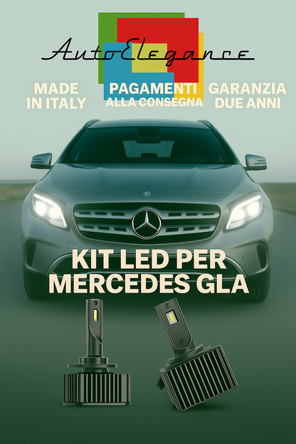 🔥 KIT LED D3S 6000K BIANCO Anabbaglianti + Fendinebbia per Mercedes GLA 🔥