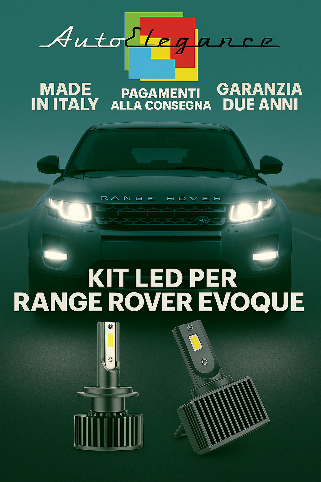 🔥KIT LED D3S 6000K BIANCO Anabbaglianti + Fendinebbia per Range Rover Evoque 🔥