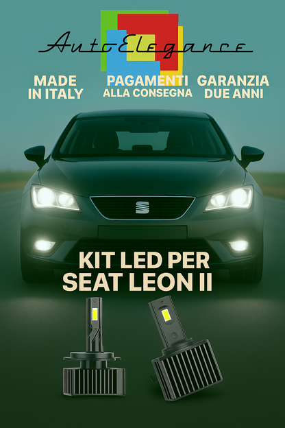 🔥 KIT LED D1S 6000K BIANCO CANBUS Anabbaglianti per SEAT Leon II 🔥