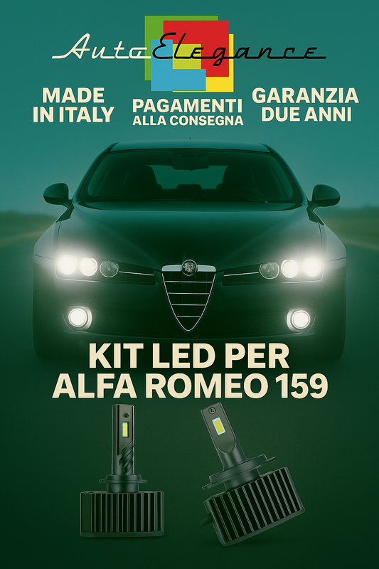 🔥 KIT LED D1S 6000K BIANCO Anabbaglianti + Fendinebbia per Alfa Romeo 159 🔥