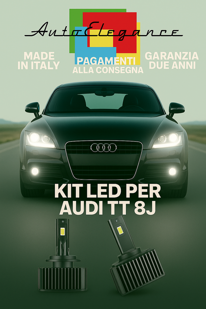 🔥 KIT LED D1S 6000K BIANCO Anabbaglianti + Fendinebbia per Audi TT 8J 🔥