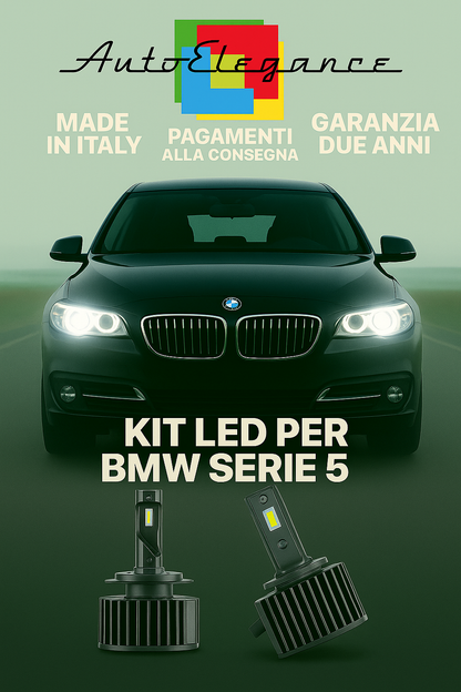 🔥 KIT LED D1S 6000K BIANCO CANBUS Anabbaglianti per BMW Serie 5 🔥