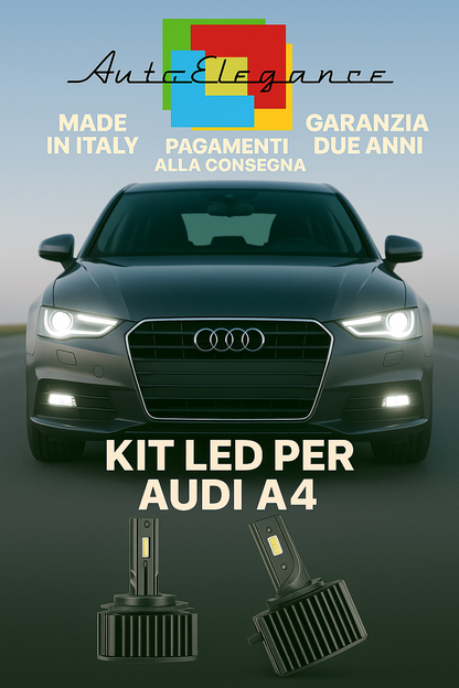 🔥 KIT LED D5S 6000K BIANCO CANBUS Anabbaglianti per Audi A4 🔥