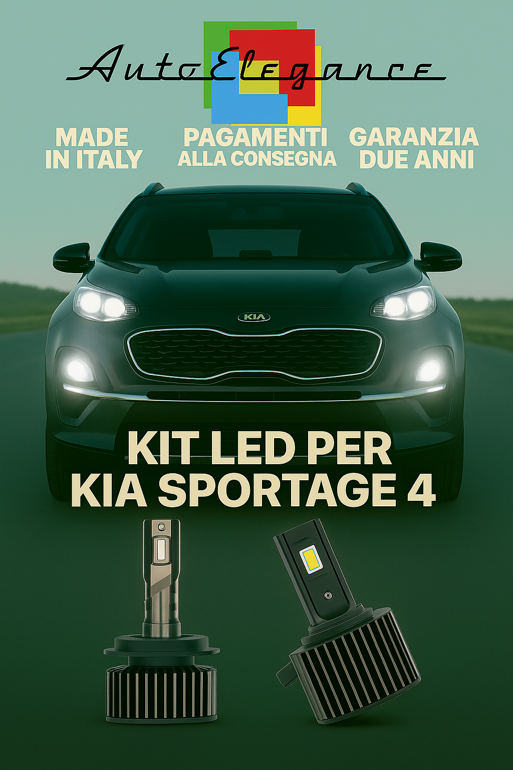 🔥 KIT LED D3S 6000K BIANCO CANBUS Anabbaglianti per Kia Sportage 4 🔥