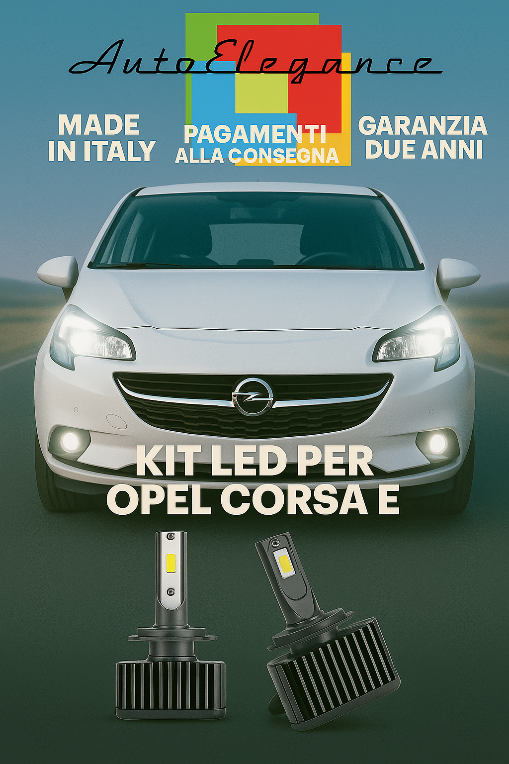 🔥 KIT LED D5S 6000K BIANCO CANBUS Anabbaglianti per Opel Corsa E 🔥