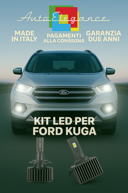 🔥 KIT LED D1S 6000K BIANCO CANBUS Anabbaglianti per Ford Kuga 🔥