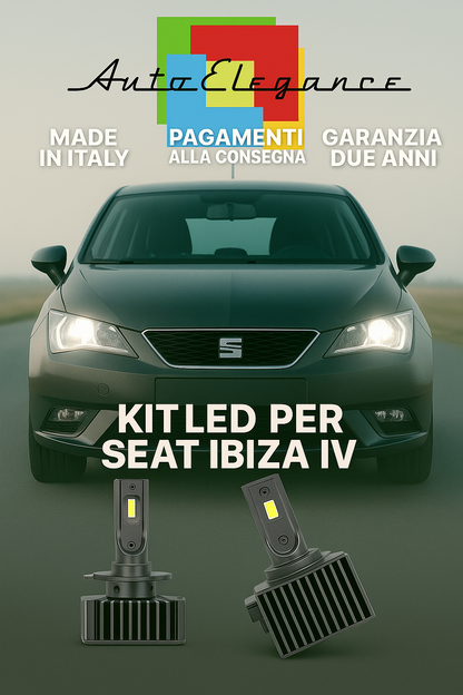 🔥 KIT LED D1S 6000K BIANCO CANBUS Anabbaglianti per SEAT Ibiza IV 🔥