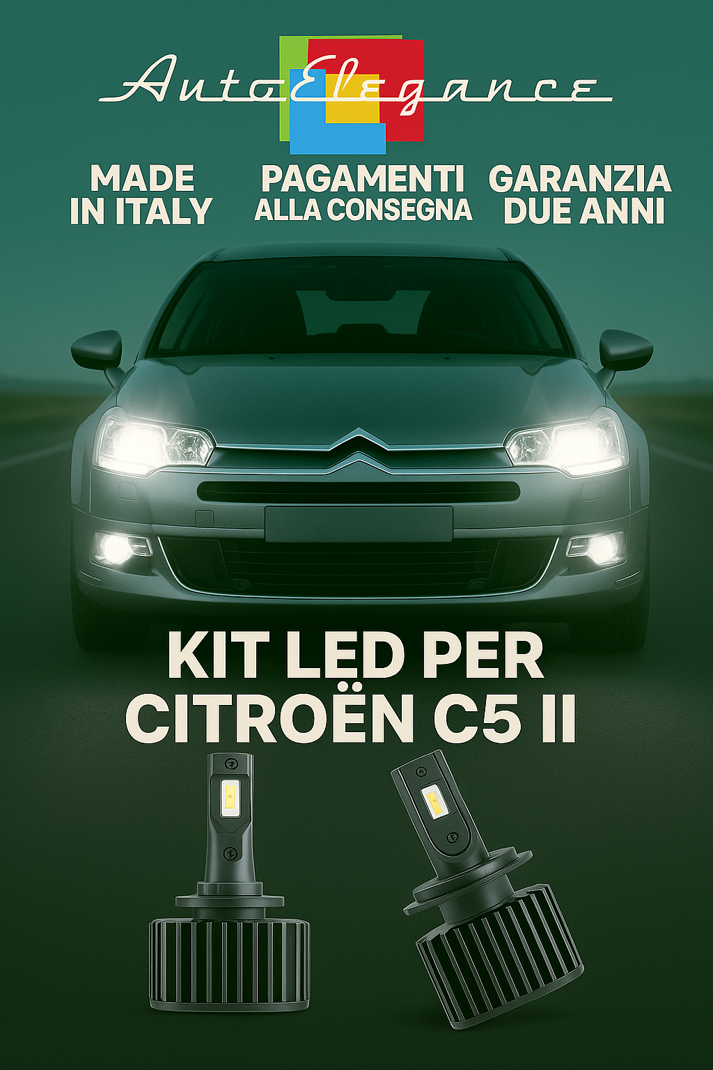 🔥 KIT LED D1S 6000K BIANCO CANBUS Anabbaglianti per Citroën C5 II 🔥