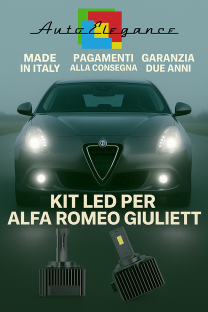 🔥KIT LED D1S 6000K BIANCO Anabbaglianti+ Fendinebbia per Alfa Romeo Giulietta🔥