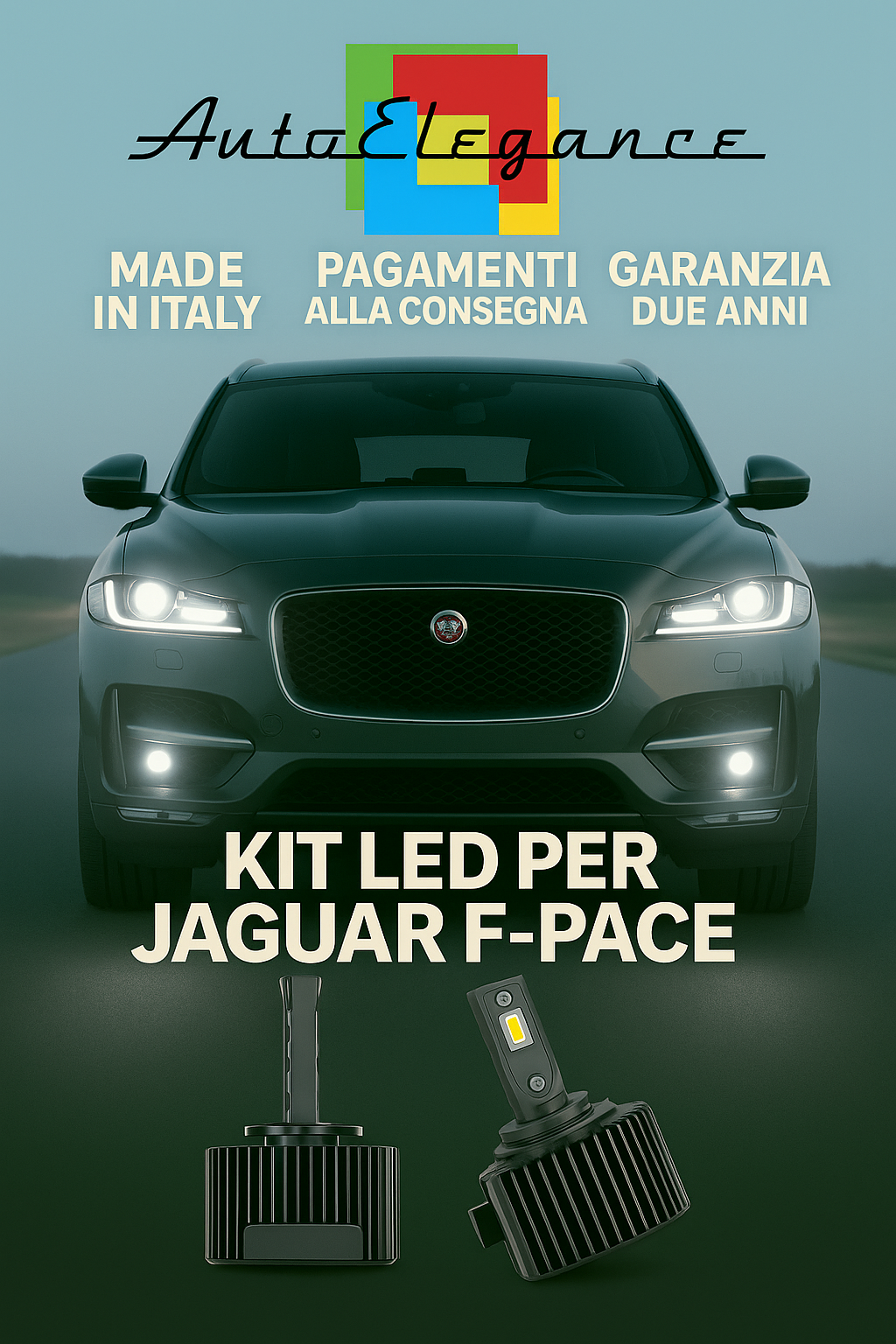 🔥 KIT LED D3S 6000K BIANCO CANBUS Anabbaglianti per Jaguar F-PACE 🔥