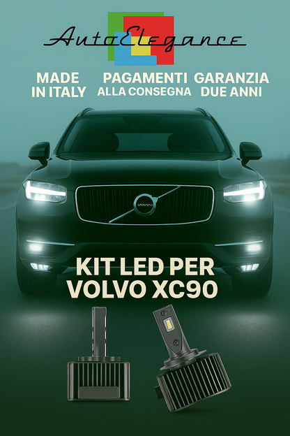 🔥 KIT LED D1S 6000K BIANCO CANBUS Anabbaglianti + Fendinebbia per Volvo XC90 🔥