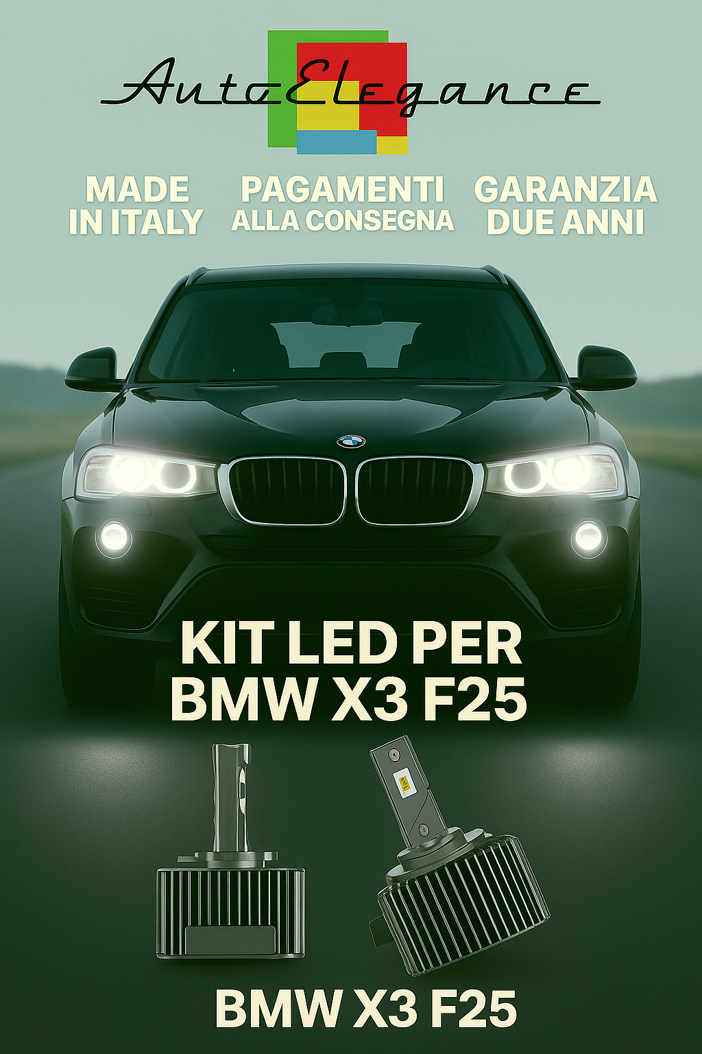 🔥 KIT LED D1S 6000K BIANCO CANBUS Anabbaglianti per BMW X3 🔥