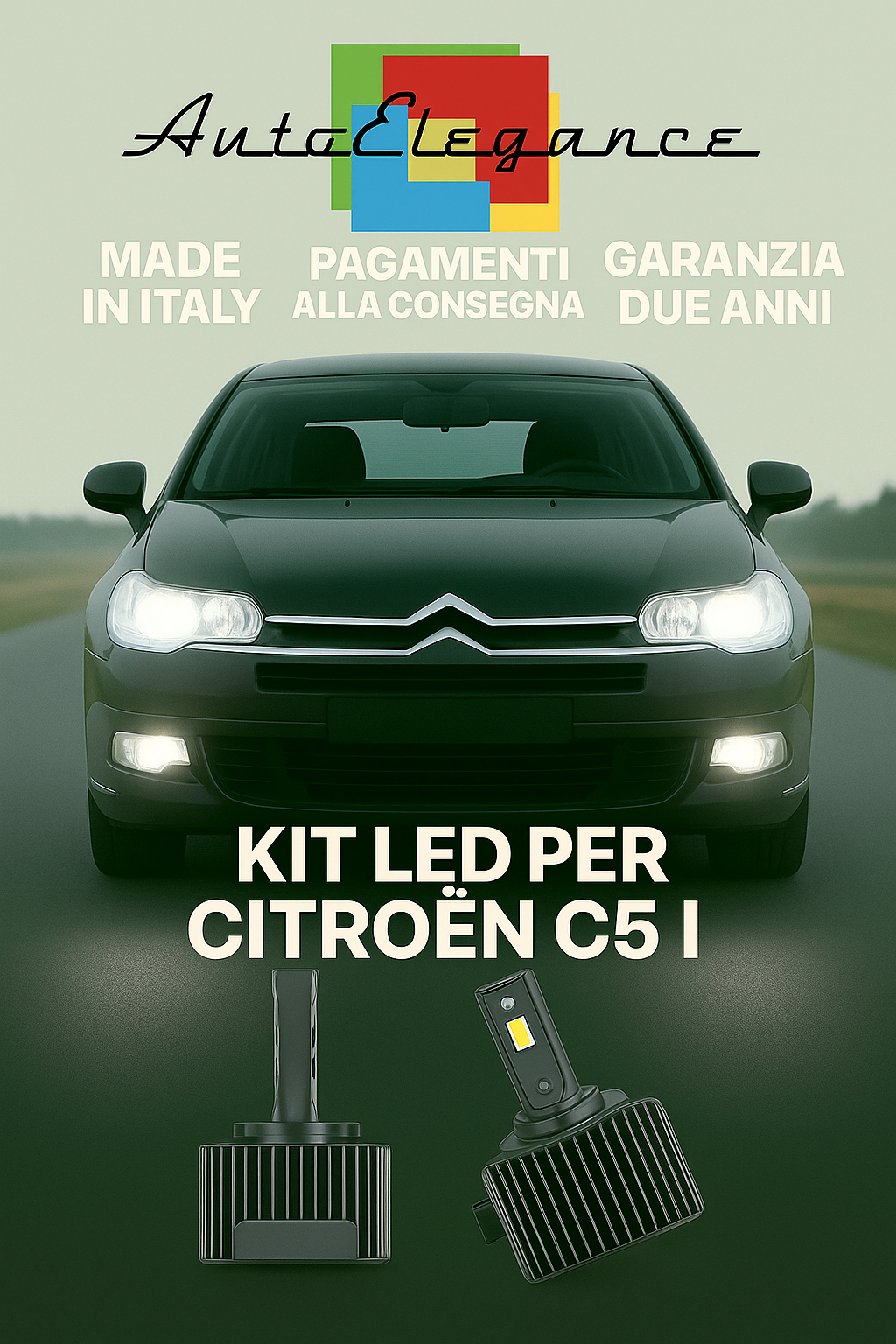 🔥 KIT LED D1S 6000K BIANCO CANBUS Anabbaglianti per Citroën C5 🔥
