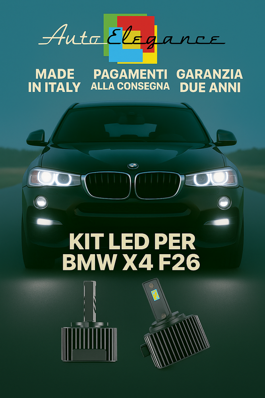 🔥 KIT LED D1S 6000K BIANCO CANBUS Anabbaglianti + Fendinebbia per BMW X4 🔥