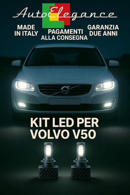 🔥KIT LED D1S 6000K Anabbaglianti + Fendinebbia per Volvo V50 | Bianco CANBUS🔥
