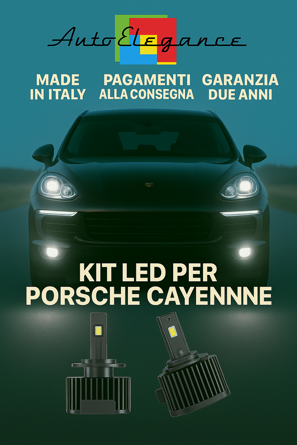 🔥 KIT LED D1S 6000K BIANCO CANBUS Anabbaglianti per Porsche Cayenne 🔥