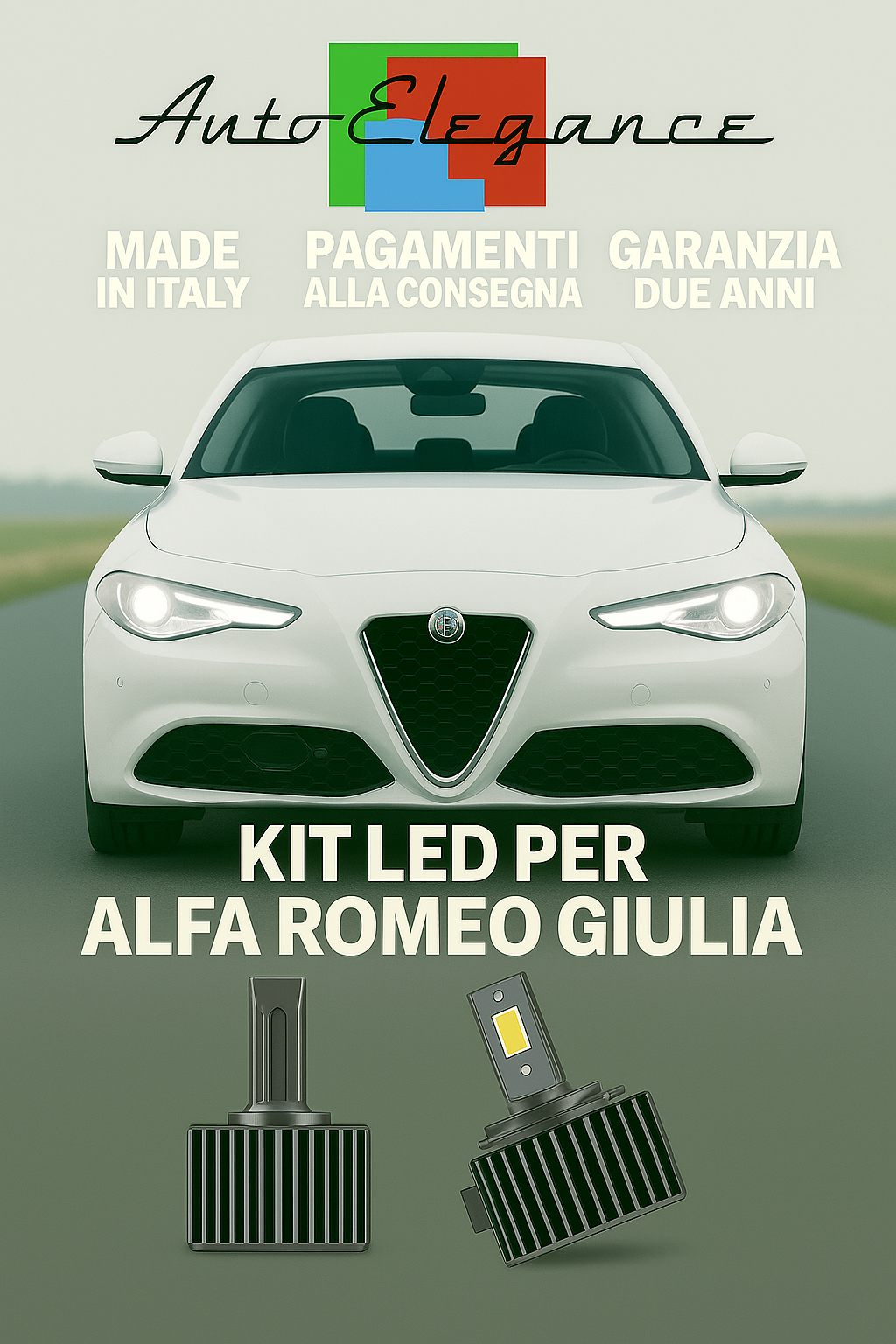 🔥 KIT LED D3S 6000K BIANCO CANBUS Anabbaglianti per Alfa Romeo Giulia 🔥