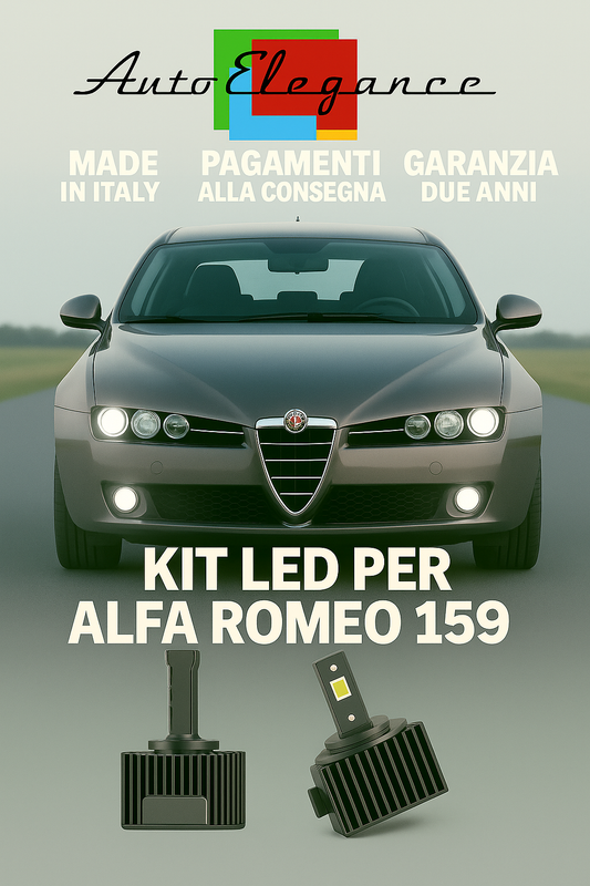 🔥 KIT LED D1S 6000K BIANCO Anabbaglianti + Fendinebbia per Alfa Romeo 159 🔥