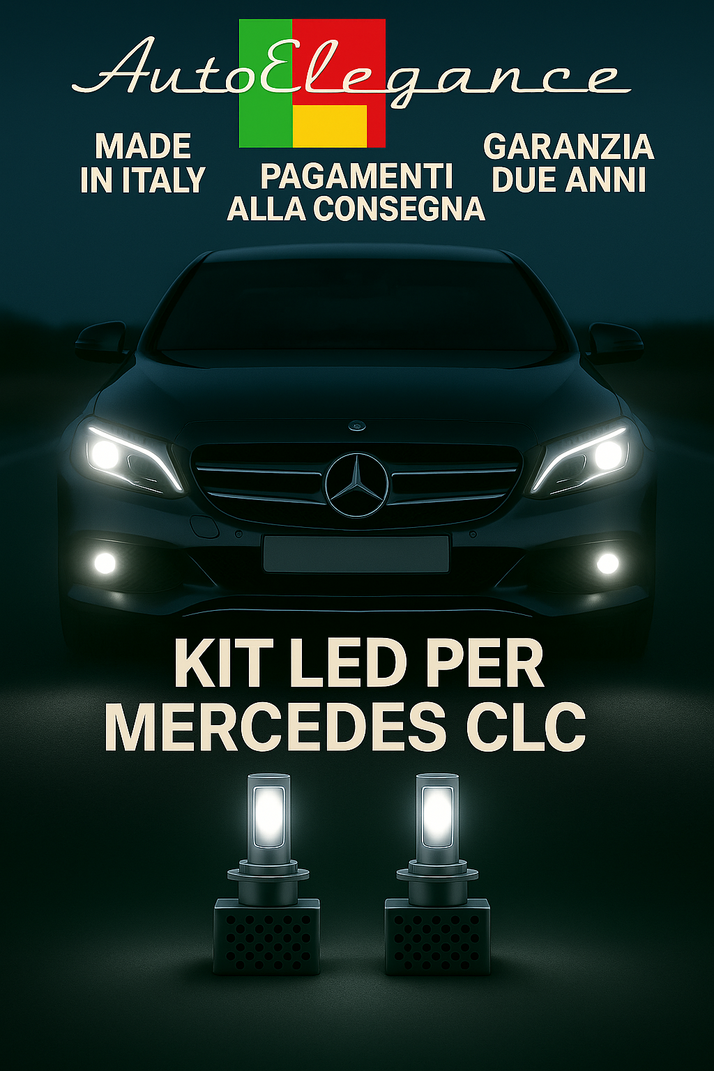 ✨KIT LED D1S 6000K Anabbaglianti + Fendinebbia per Mercedes CLC | Bianco CANBUS✨