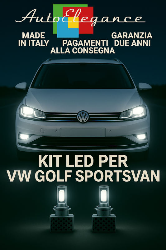 🔥KIT LED D3S 6000K Anabbaglianti + Fendinebbia per VW Golf Sportsvan 🔥