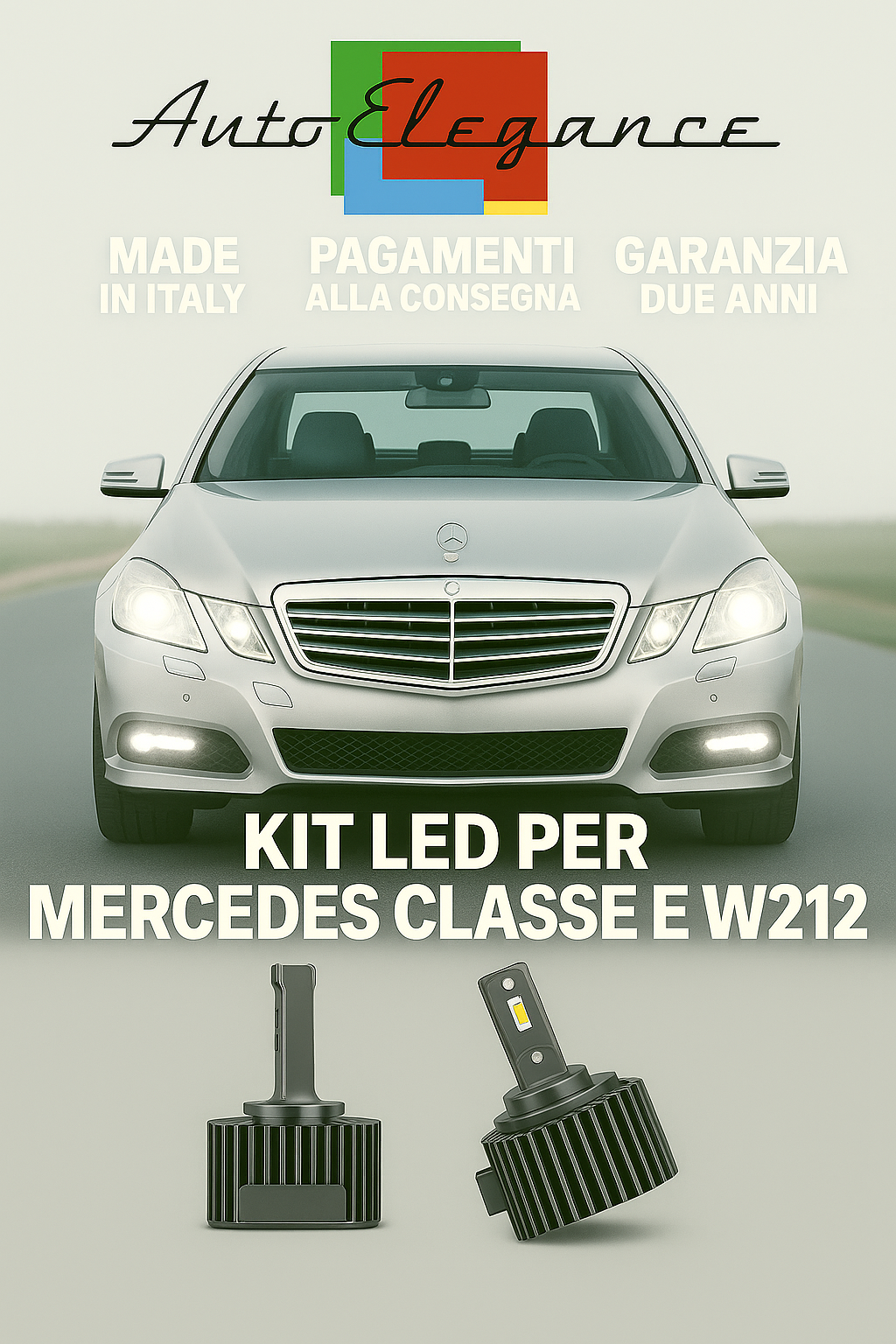 🔥KIT LED D1S 6000K BIANCO Anabbaglianti per Mercedes Classe E W212 🔥
