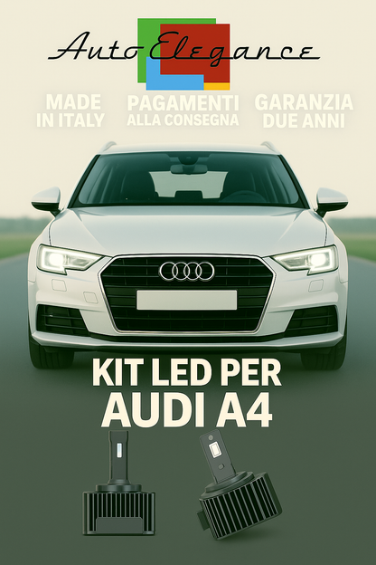 🔥 KIT LED D1S 6000K BIANCO CANBUS Anabbaglianti per Audi A4 🔥