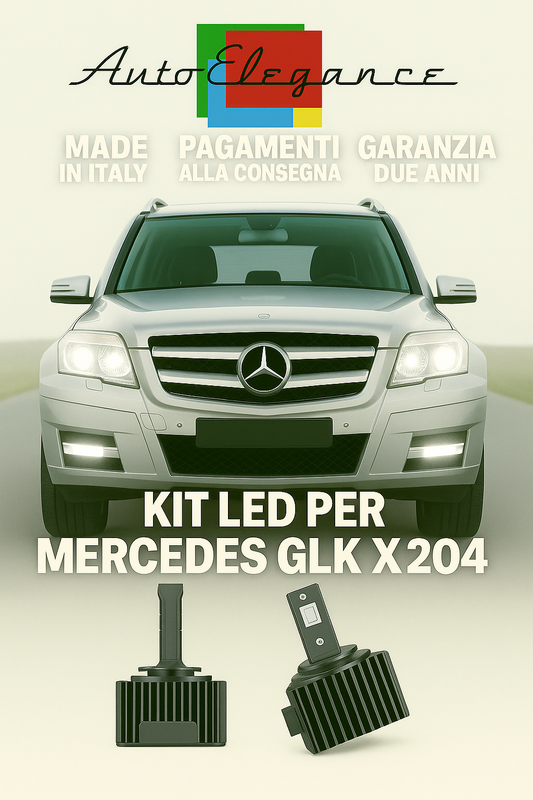 🔥 KIT LED D1S 6000K BIANCO Anabbaglianti + Fendinebbia per Mercedes GLK X204 🔥