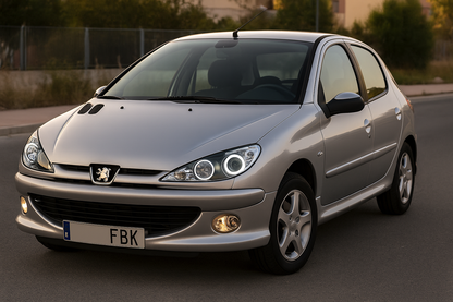 😎FARI ANTERIORE ANGEL EYES NERO CCFL ADATTO PER PEUGEOT 206😎