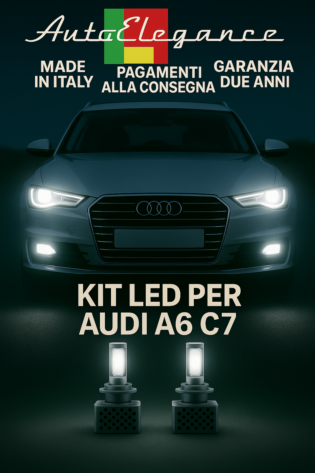 🔷 KIT LED D5S 6000K Anabbaglianti per Audi A6 C7 | Bianco CANBUS 🔷