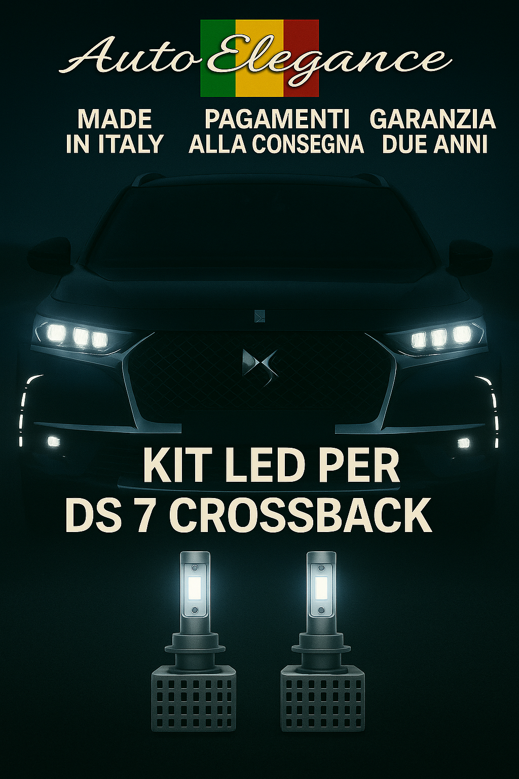 🔥KIT LED D5S 6000K Anabbaglianti + Fendinebbia per DS 7 Crossback 🔥