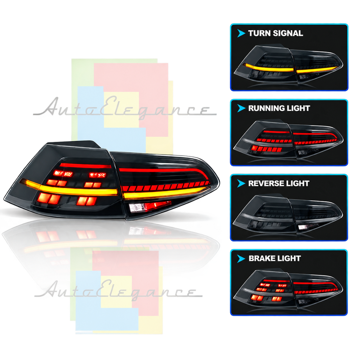 💕 Fanali Posteriori Adatti per VW Golf 7 13-20 LED Sequenziali 💕