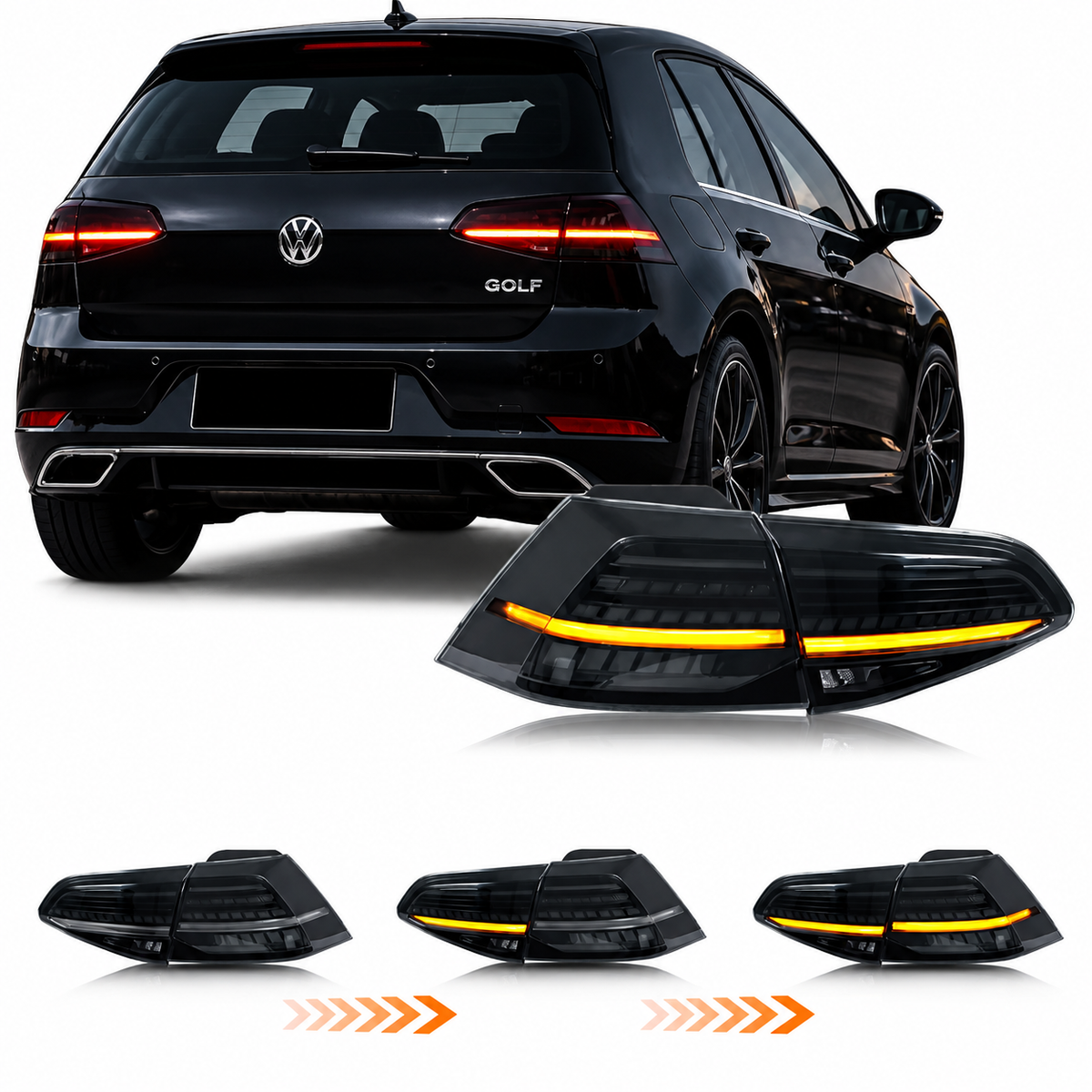 💕 Fanali Posteriori Adatti per VW Golf 7 13-20 LED Sequenziali 💕