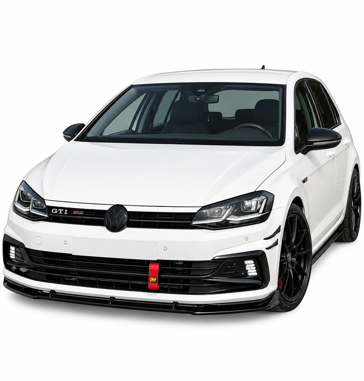 💕 Splitter Adatto per VW Polo AW1 17+ Look Standard EVO Nero Lucido 💕